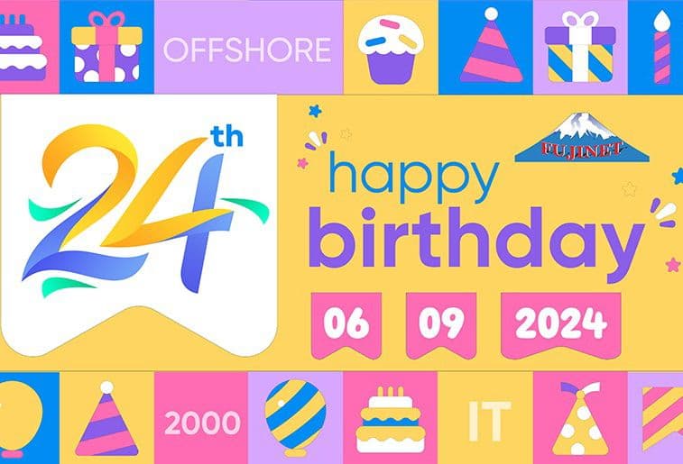 フジネットシステムズ創立24周年 (2000年9月6日～2024年9月6日)